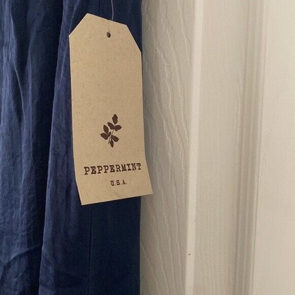 Peppermint Slip Dress NWT Navy Blue Sleeveless USA Made Women's Small - Picture 2 of 7